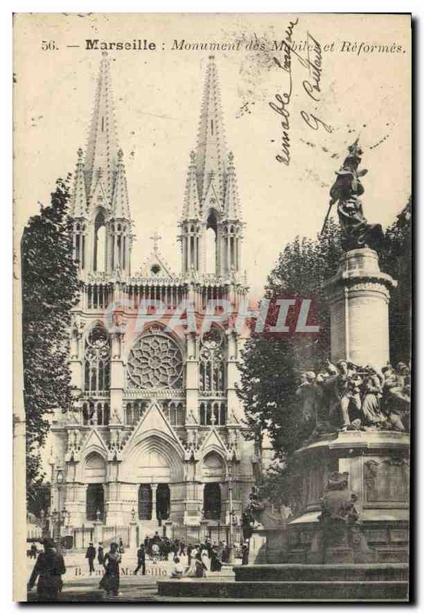 CPA Marseille Monument des Mobiles et Reformes