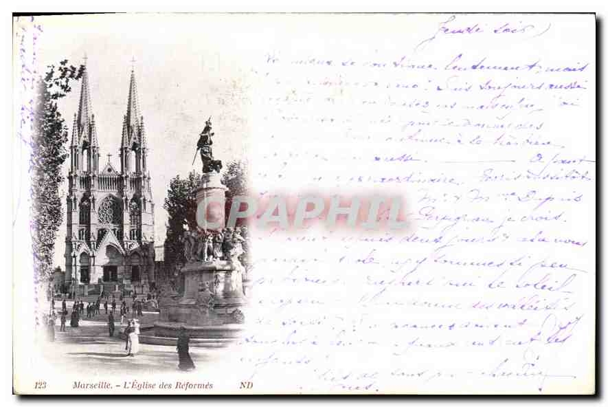 CPA Marseille L'Eglise des Reformes