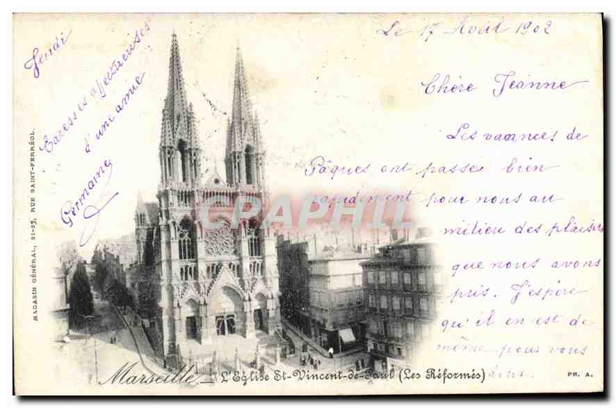 CPA Marseille L'Eglise St Vincent de Paul (Les Reformes)