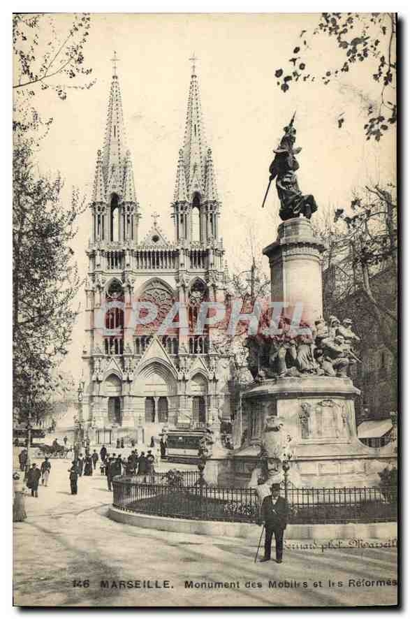 CPA Marseille Monument des Mobiles et les Reformes
