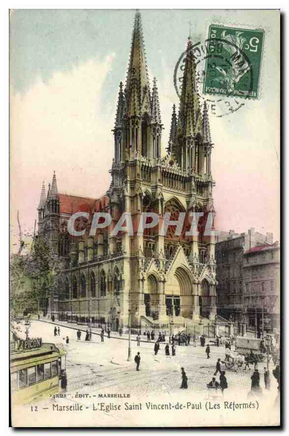 CPA Marseille L'Eglise Saint Vincent de Paul (les Reformes)