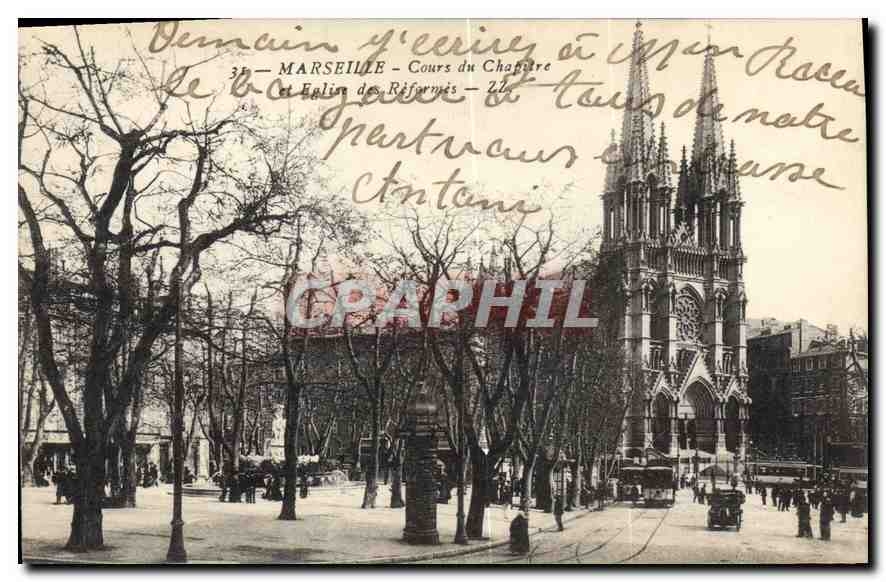 CPA Marseille Cours du Chapitre et Eglise des Reformes