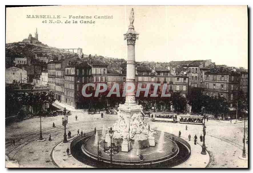 CPA Marseille Fontaine Cantini et N D de la Garde