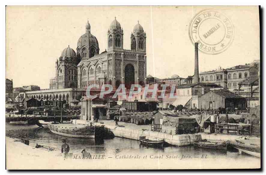 CPA Marseille Cathedrale et Canal Saint Jean