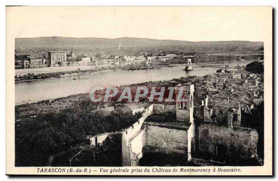 CPA Tarascon (B du R) Vue generale prise de Chateau de Montmorency a Beaucaire