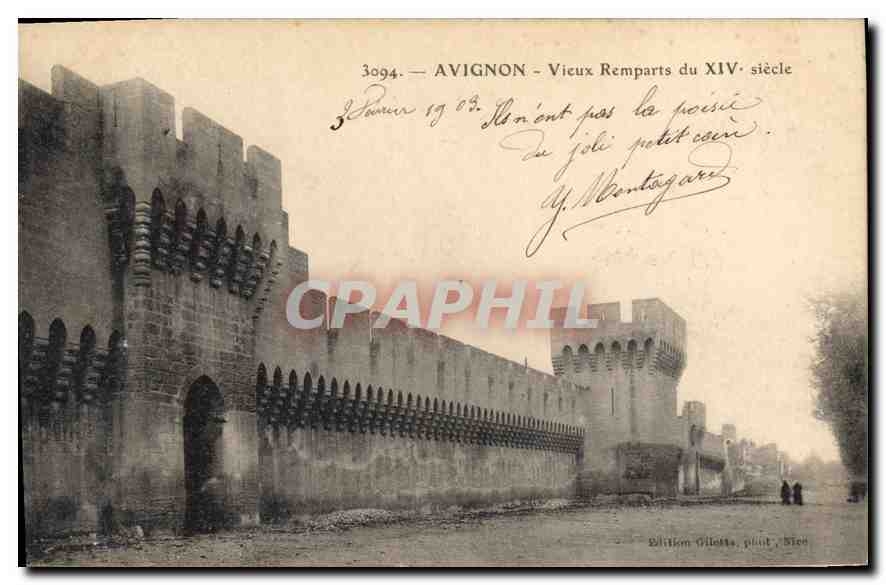 CPA Tarascon (B du R) Vieux Remparts du XIVe siecle