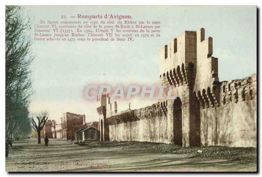 CPA Avignon (Vaucluse) Les Remparts