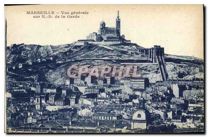 CPA Marseille vue generale sur N d de la Garde 