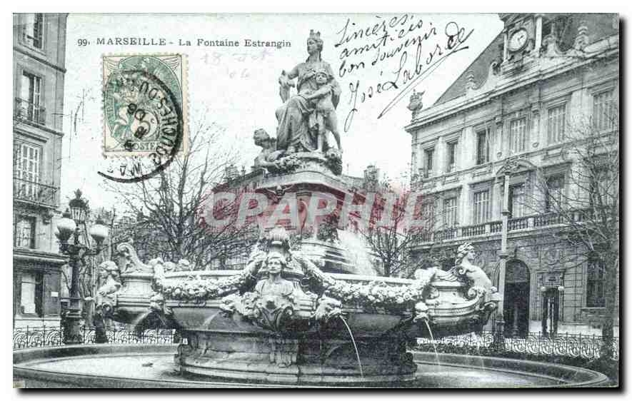CPA Marseille la fontaine Estrangin 