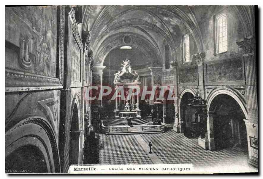 CPA Marseille Eglise des Missions Catholiques
