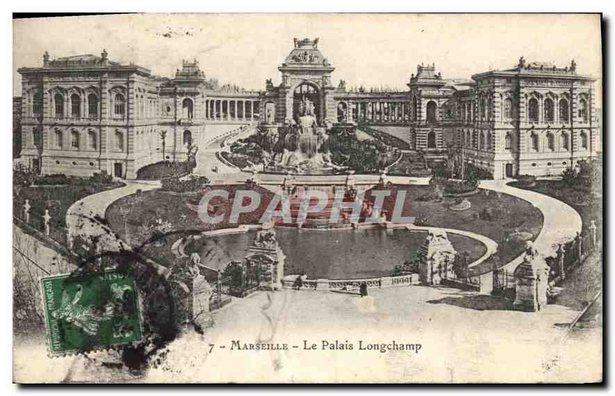 CPA Marseille le palais Longchamp 