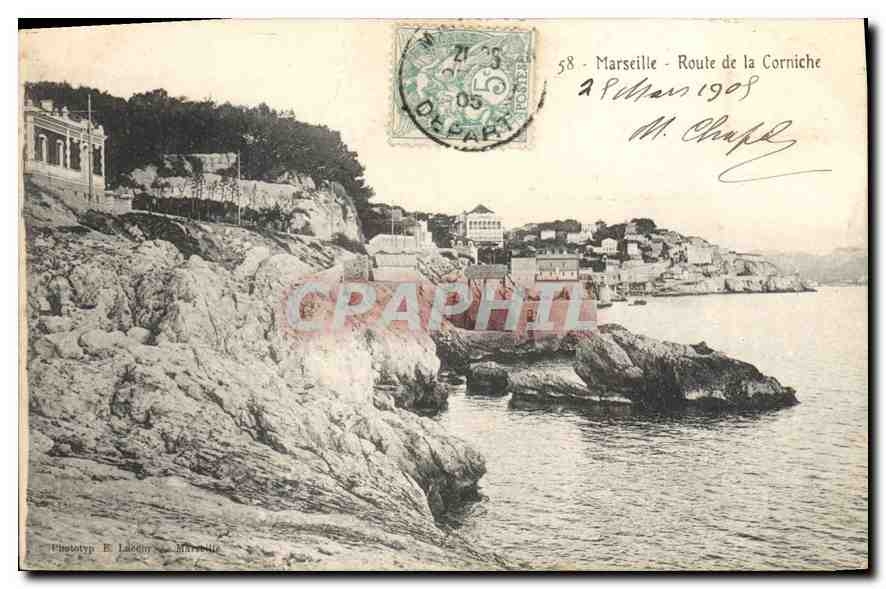 CPA Marseille route de la Corniche