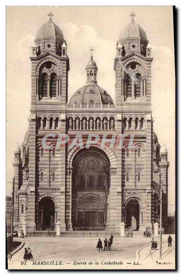 CPA Marseille Entree de la Cathedrale 