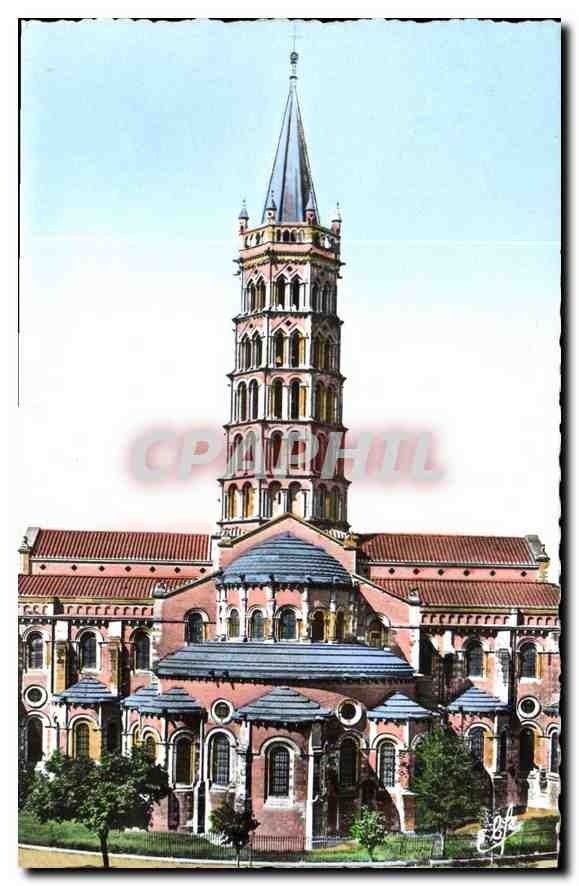 CPA Toulouse la Ville Rose Abside de la Basilique Saint Sernin les derniers etages du Clocher Sant d