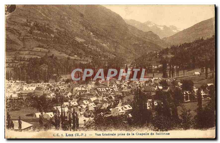 CPA Luz H P Vue generale prise de la Chapelle de Solterine