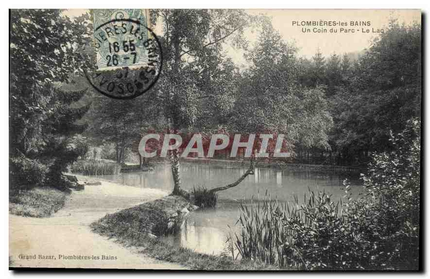 CPA Plombieres les Bains Un Coin du Parc Le Lac 
