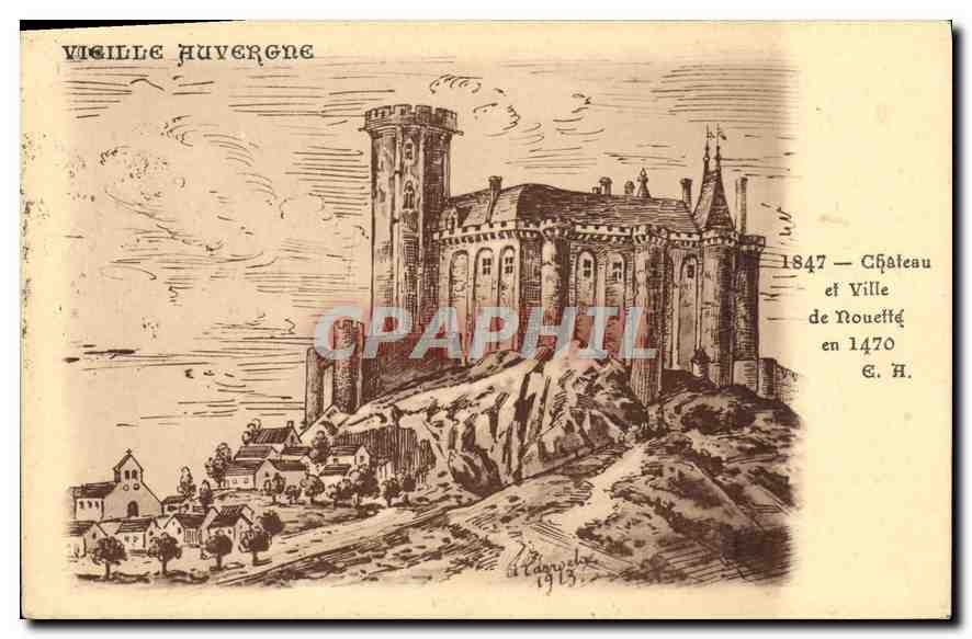 CPA Vieille Auvergne Chateau et Ville de Noueffe 