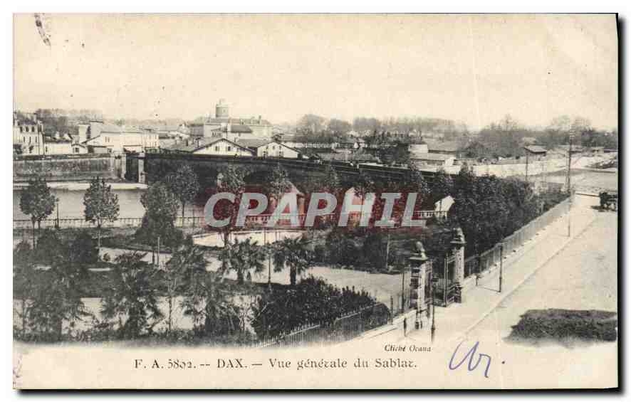 CPA Dax Vue generale du Sablar 