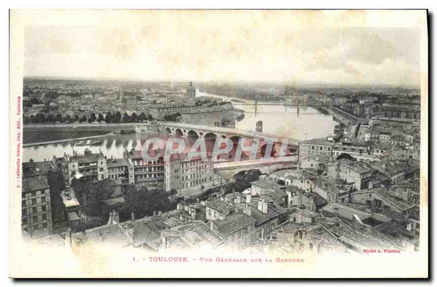 CPA Toulouse Vue generale sur la Garonne 
