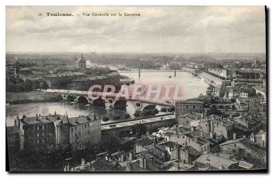 CPA Toulouse Vue generale sur la Garonne 