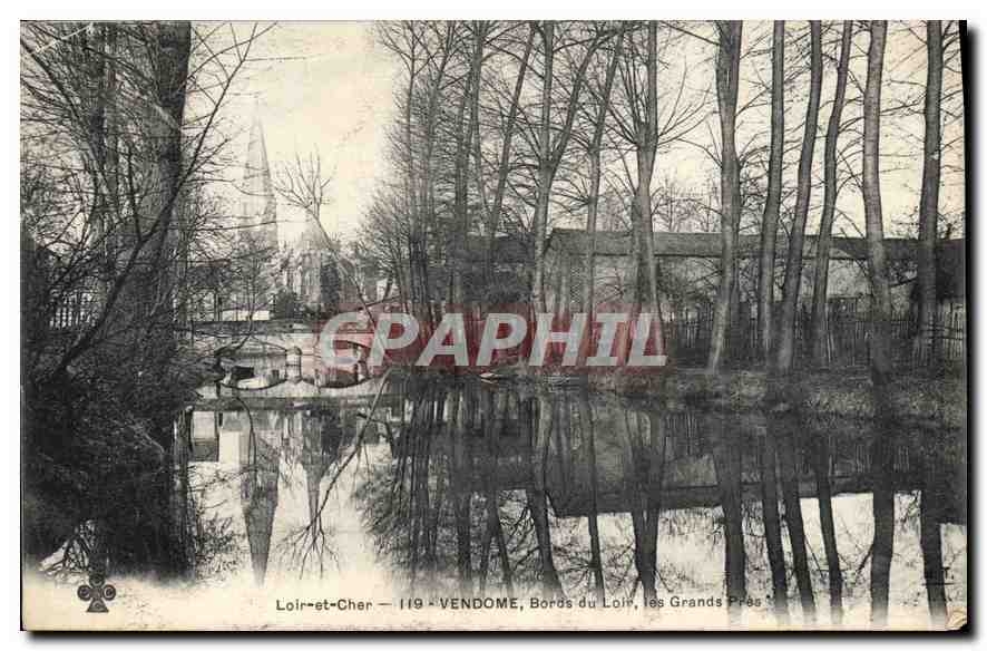 CPA Loire et Cher Vendome Bords du Loir Les Grands Pres