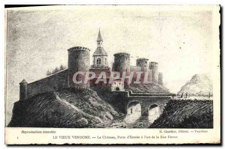 CPA Le Vieux Vendome Le Chateau Porte d'Entree a l'Est de la Rue Ferme