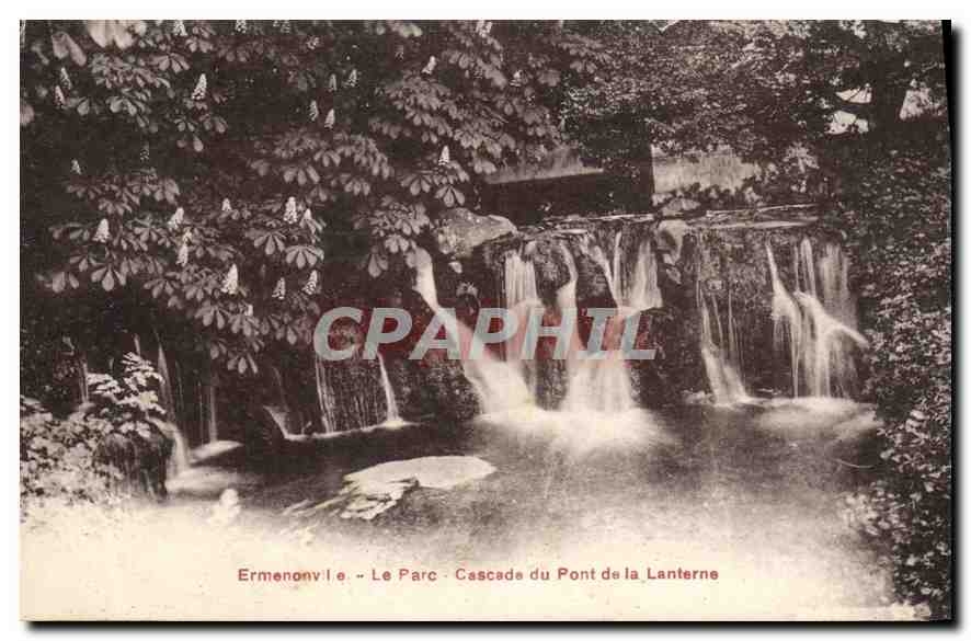 CPA Ermenonville le Parc Cascade du Pont de la Lanterne