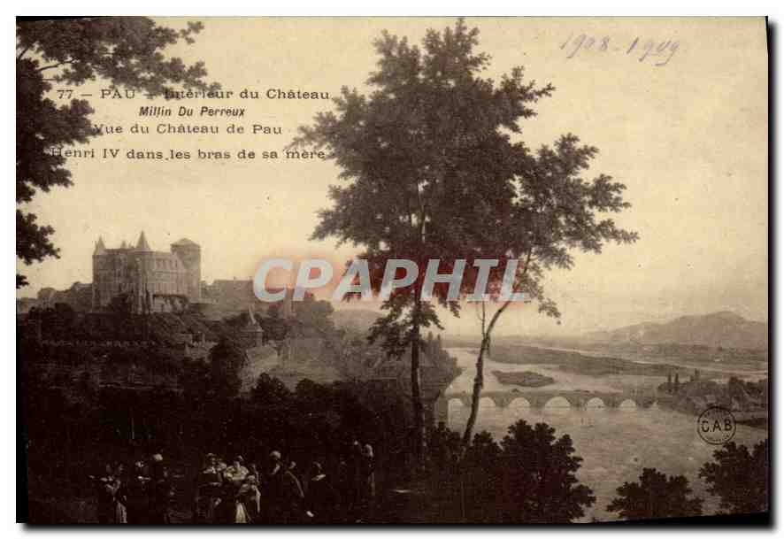 CPA Pau Interieur du Chateau Millin du Perreux Vue du Chateau de Pau 