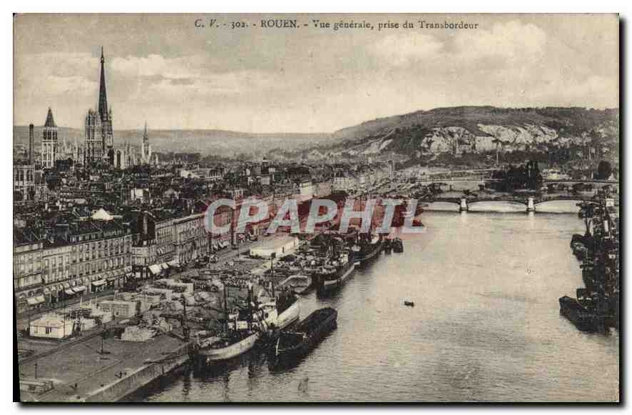 CPA Rouen Vue generale prise de Transbordeur 