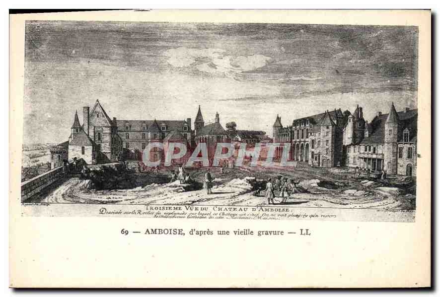 CPA Amboise d'apres une veille gravure 