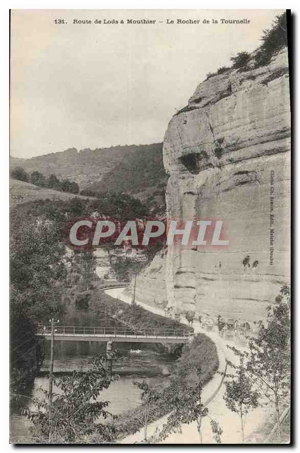 CPA Route de Lods a Mouthier Le Rocher de la Tournelle