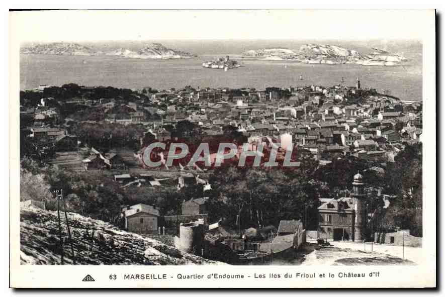 CPA Marseille Quartier d'Endoume Les Iles du Frioul et le Chateau 