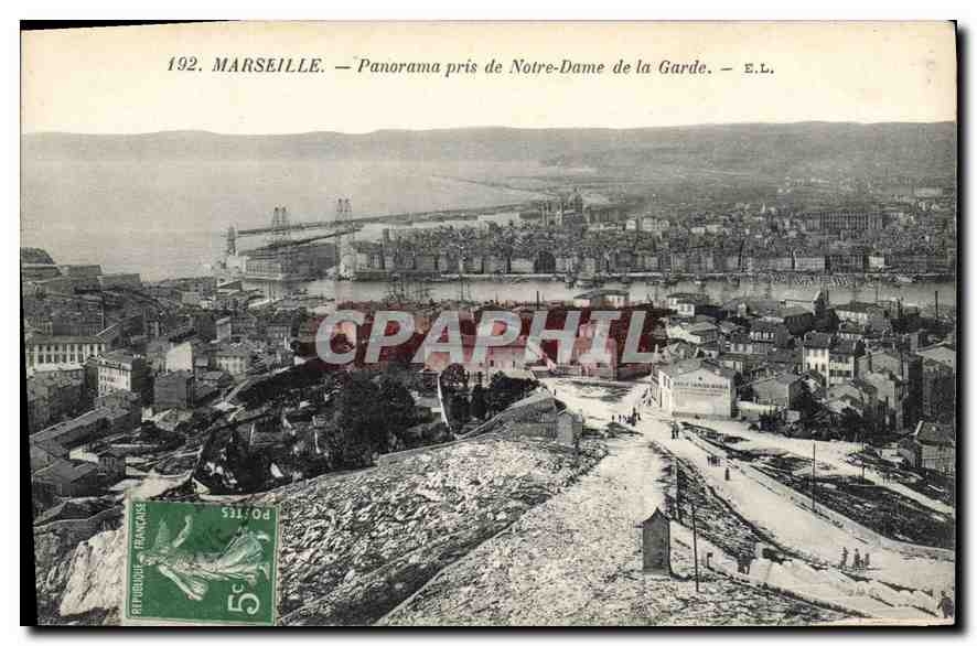 CPA Marseille Panorama pris de Notre Dame de la Garde