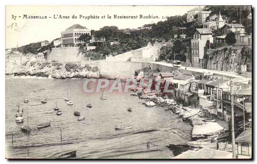 CPA Marseille L'Anse du Prophete et le Restaurant Roubion 
