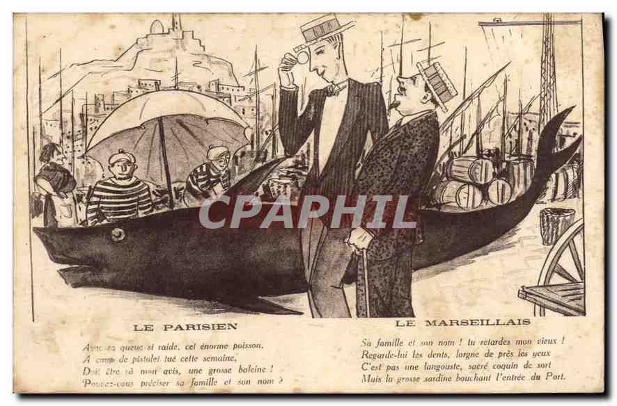CPA Le Parisien Le Marseillais