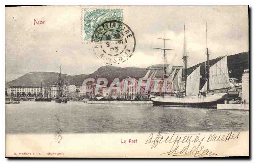 CPA Nice Le Port Bateau