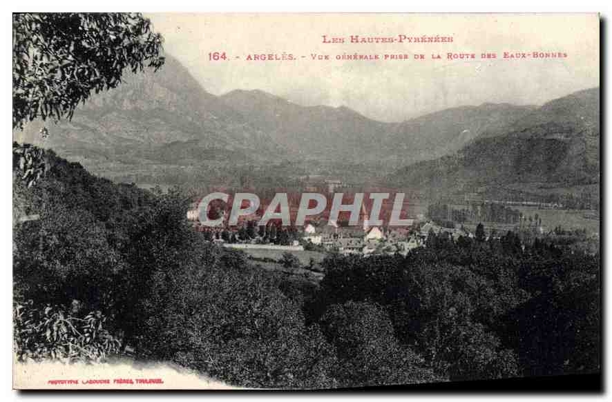 CPA Les Hautes Pyrenees Argeles Prise de la Route sud Eaux Bonnes