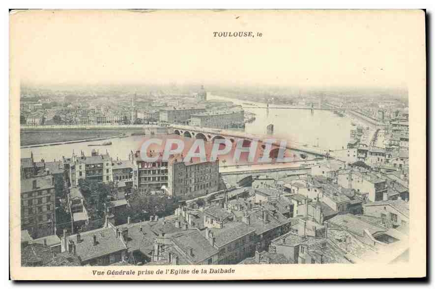 CPA Toulouse Vue generale prise de l'Eglise de la Dalbade 