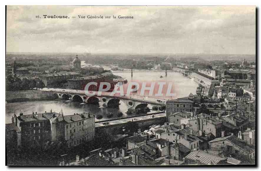 CPA Toulouse Vue generale sur la Garonne 