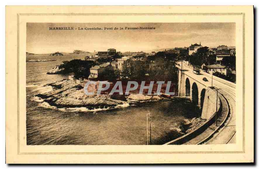 CPA Marseille La Corniche Pont de la Fausse Monnaie 