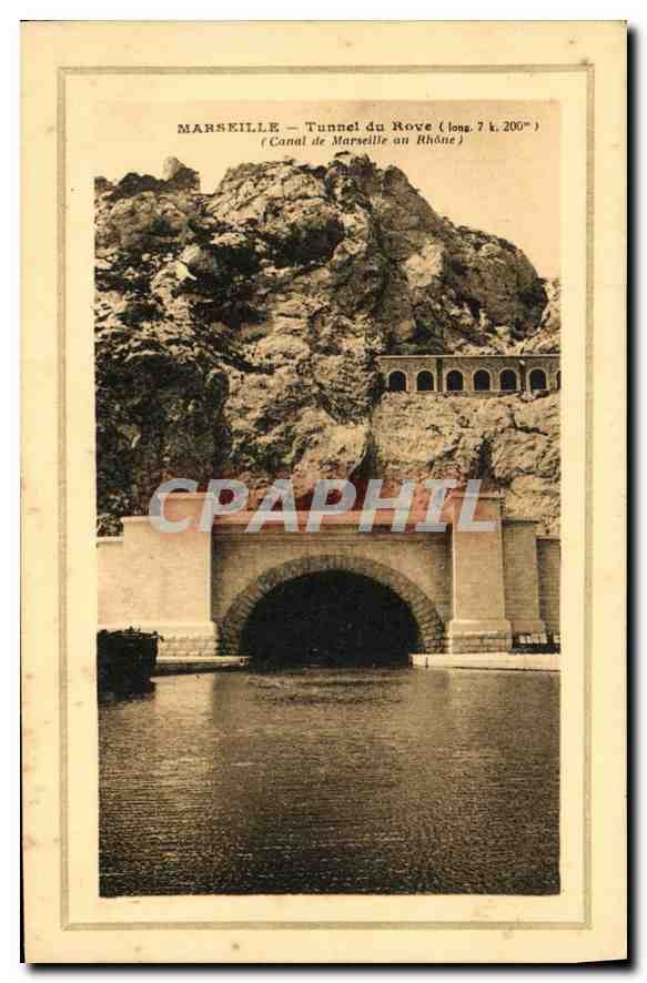CPA Marseille Tunnel du Rove Canal de Marseille 