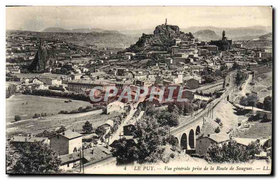 CPA Le Puy Vue generale prise de la Route de Saugues 