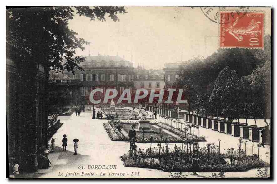 CPA Bordeaux Le Jardin Public La Terrasse