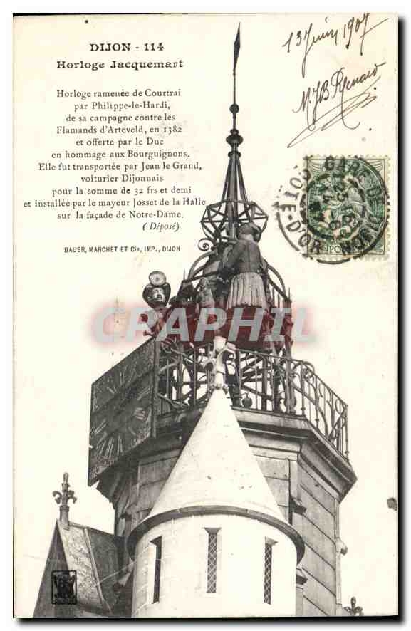 CPA Dijon Horloge Jacquemart 