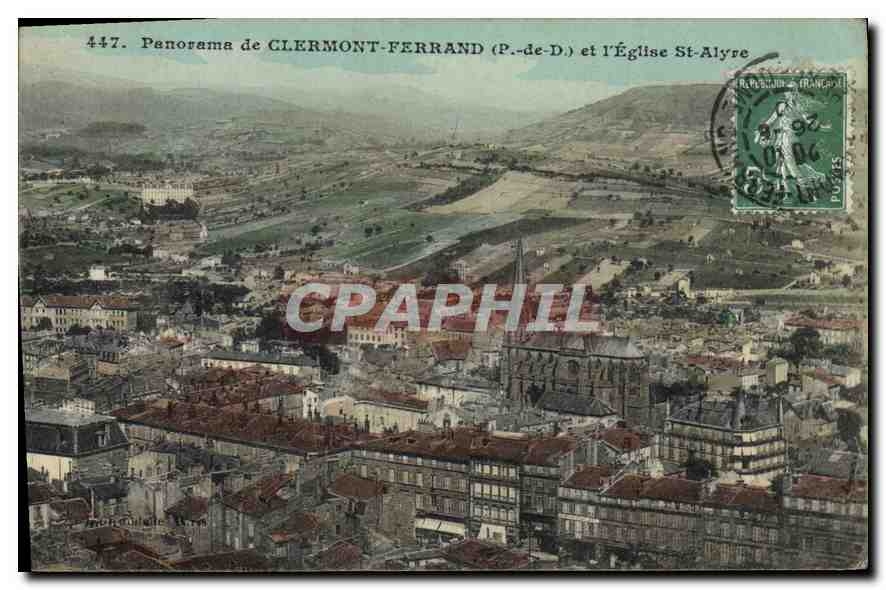 CPA Panorama de Clermont Ferrand P de D Et l'Eglise St Alyre