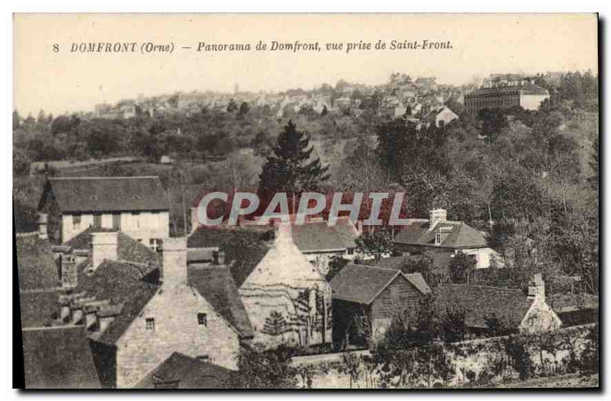 CPA Domfront Orne Panorama de Domfort vue prise de Saint Front
