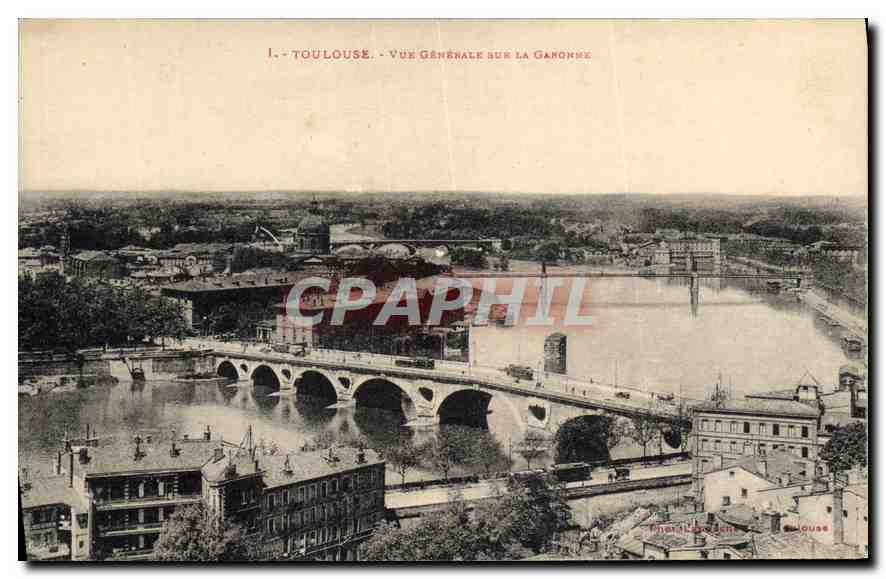 CPA Toulouse Vue generale sur la Ganonne 