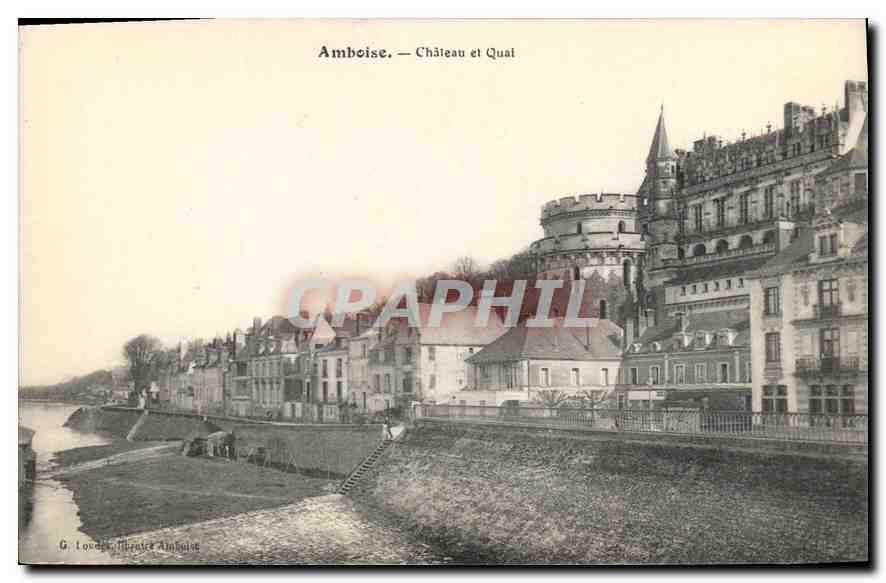 CPA Amboise Chateau et Quai 
