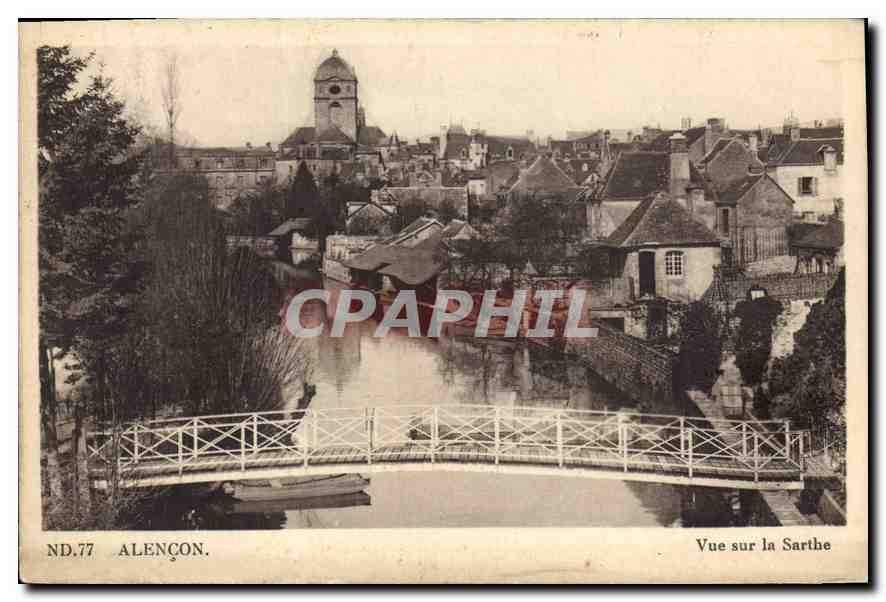 CPA Alencon Vue sur la Sarthe 