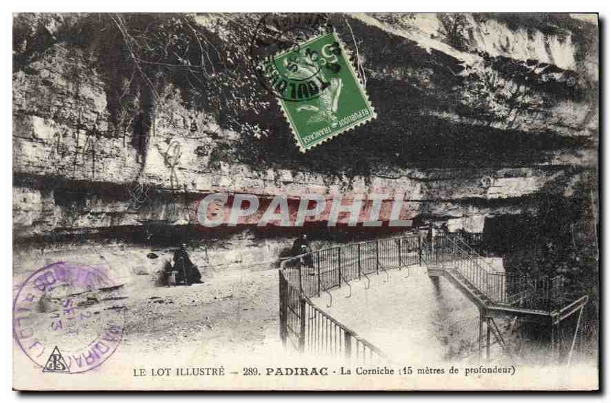 CPA Le Lot Illustre Padirac La Corniche